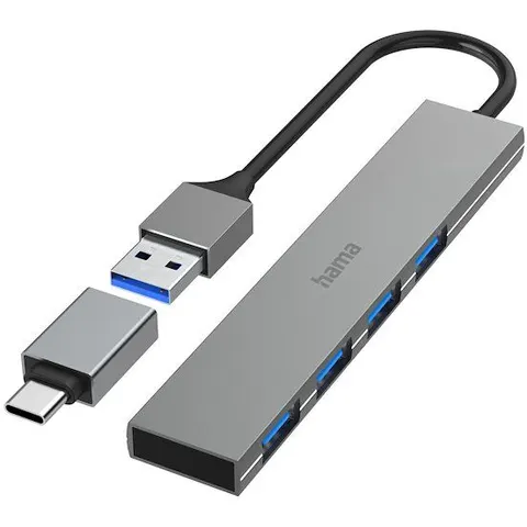 hama USB-Hub Ultra Slim 4Ports – Bild 1
