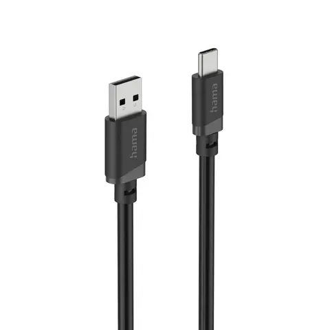 Ladekabel, USB-A - USB-C, 0,5 m, Schwarz (00201818) – Bild 1
