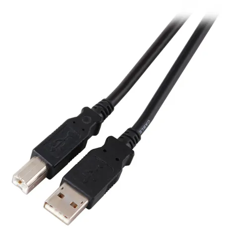 USB2.0 Anschlusskabel A-B, St.-St., 1,8m, grau, Classic – Bild 1