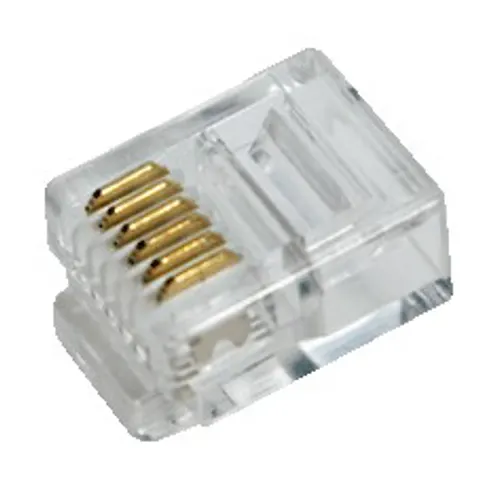 LogiLink modulair Plug for flat cables, RJ12 6P6C – afbeelding 1