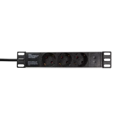 1U 3 voudige stekkerdoos voor 10'' serverrack – afbeelding 1