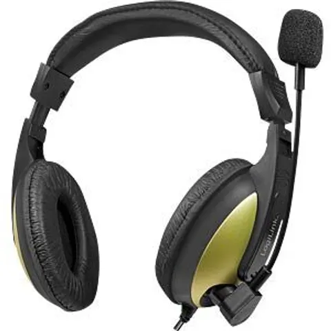 LogiLink Headset High Quality, mit Ohrpolster, schwarz – afbeelding 1