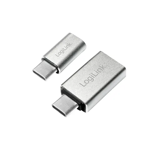LogiLink USB-C Adapter-Set, 2-teilig, silber – Bild 1