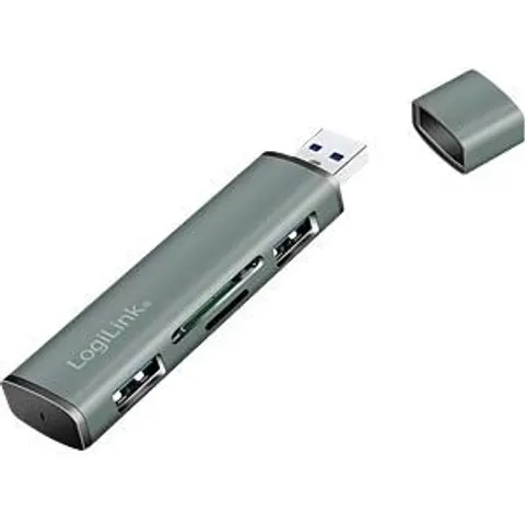 LOGILINK USB3.2 Hub UA0394, Cardreader, Alugehäuse – Bild 1