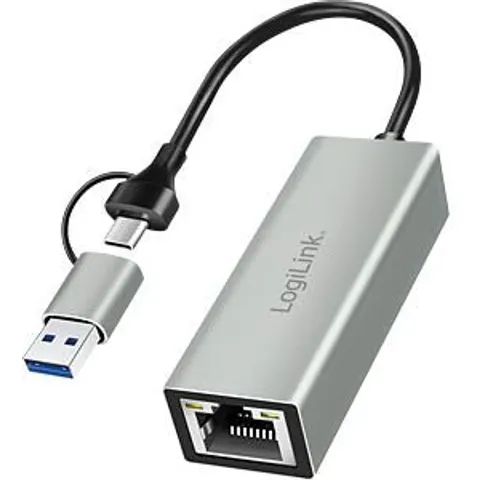 LogiLink USB-C - Gigabit Ethernet-Adapter, grau – Bild 1