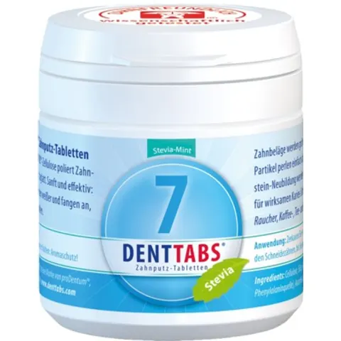 Denttabs Zahnputztabletten stevia mint – Bild 1