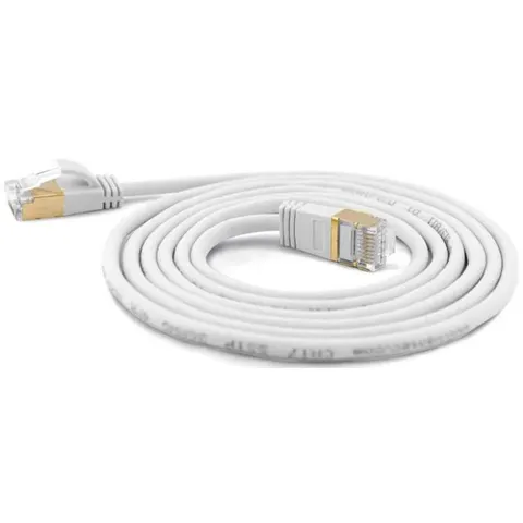 Wantec Patchkabel SSTP CAT7 Ste. CAT6a d=4mm 2,00m weiß – Bild 1