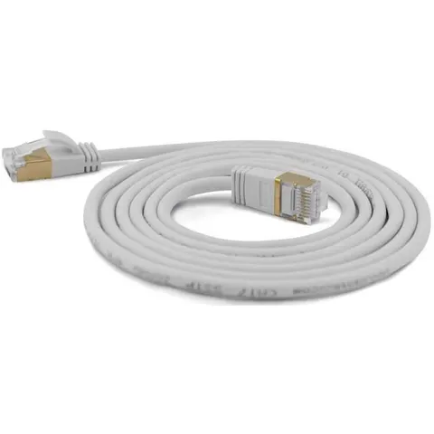 Wantec Patchkabel SSTP CAT7 Ste. CAT6a d=4mm 1,00m grau – Bild 1