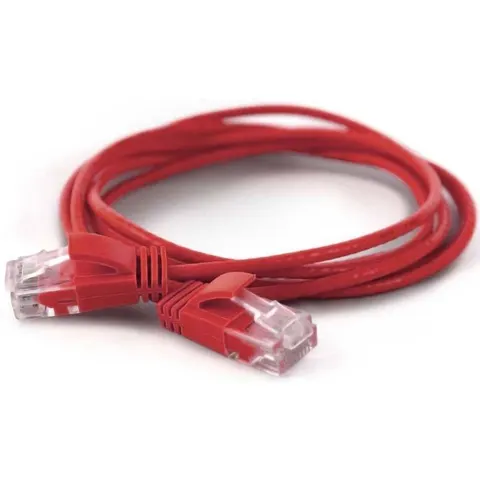 Wantec Patchkabel UTP CAT6a d=2,8mm 0,25m rot – Bild 1