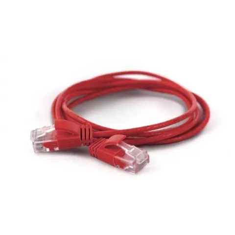 Wantec Patchkabel UTP CAT6a d=2,8mm 2,00m rot – Bild 1