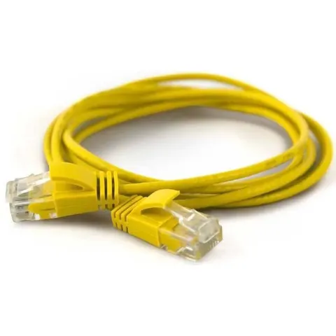 Wantec Patchkabel UTP CAT6a d=2,8mm 0,25m gelb – Bild 1