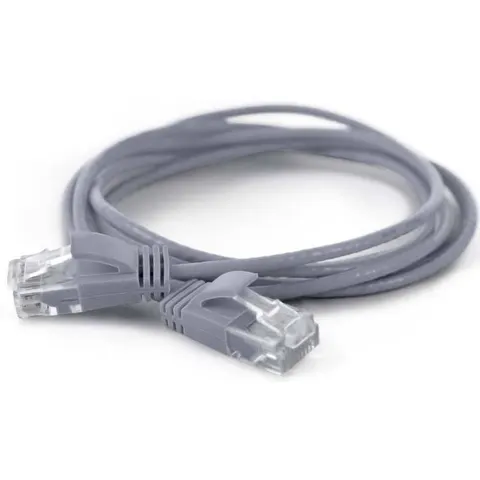 Wantec Patchkabel UTP CAT6a d=2,8mm 0,10m grau – Bild 1