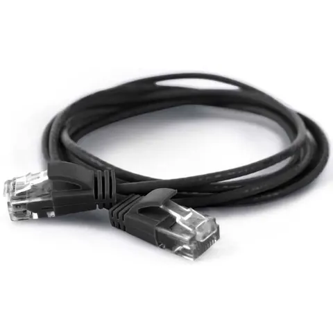 Wantec Patchkabel UTP CAT6a d=2,8mm 0,10m schwar – Bild 1