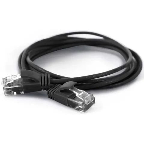 Wantec Patchkabel UTP CAT6a d=2,8mm 20,00m schwar – Bild 1