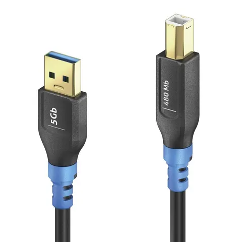 PureLink FlexInstall USB-A auf USB-B Kabel USB 2.0 480Mbps 3.00m – Bild 1