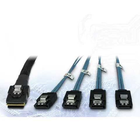 Inter-Tech Kabel SATA - SFF-8087 (gekreuzt) – Bild 1