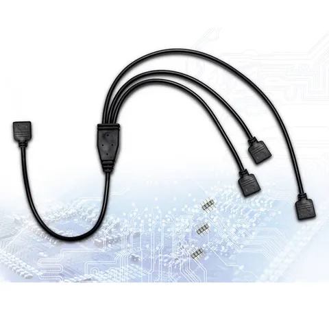 Inter-Tech Kabel RGB Verteiler, 3-fach – Bild 1