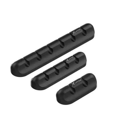 Kabelhalter Silikon Kabel Fixer 3er Pack Black – Bild 1