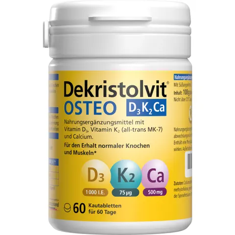 Dekristolvit Osteo D3K2 Ca Kautabletten 60 St – Bild 1