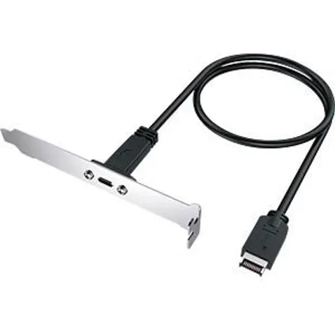 GRAUGEAR Verlängerungskabel mit PCI Blende,Type-E auf Type-C retail – Bild 1