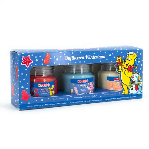 Haribo geurkaarsen - set van 3 - winterland – afbeelding 1