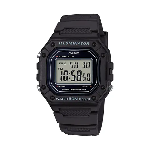 Casio Digital Illuminator Black Resin Strap Watch – image 1