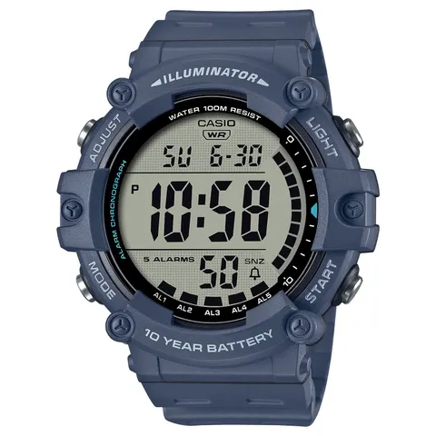 Casio Blue Digital Resin Strap Watch – image 1