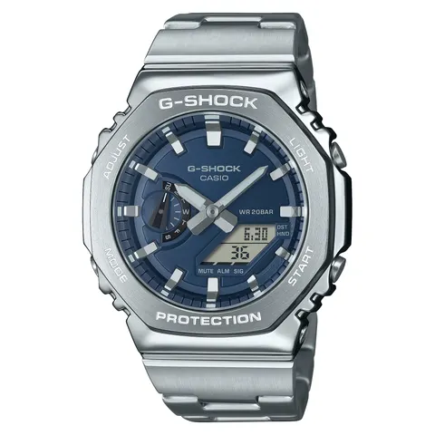 G-SHOCK Uhr GM-2110D-2B by CASIO | Silber – Silber OSFA – Bild 1
