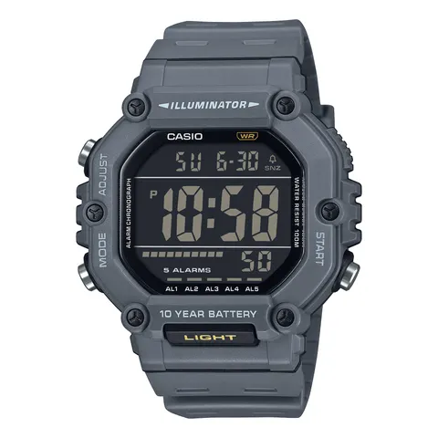 CASIO Timeless Collection Uhr AE-1600H-8BV | Grau – Grau OSFA – Bild 1