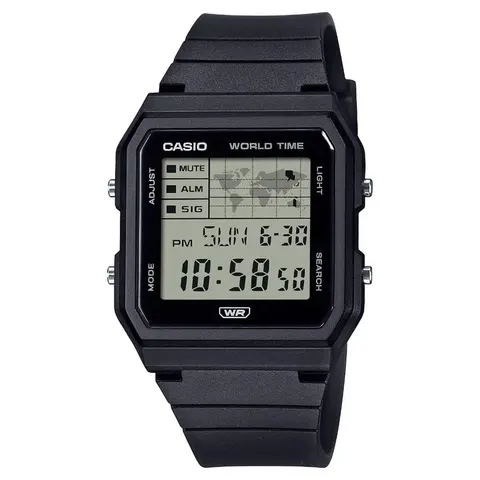 Casio Grey Dial Digital Display Black Strap Watch – image 1