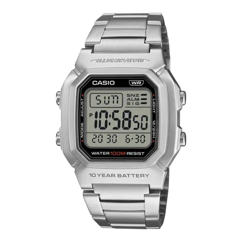 Casio W-800HD-1AVEF Illuminator Multi-function (36.8mm) Watch – Silver – image 1