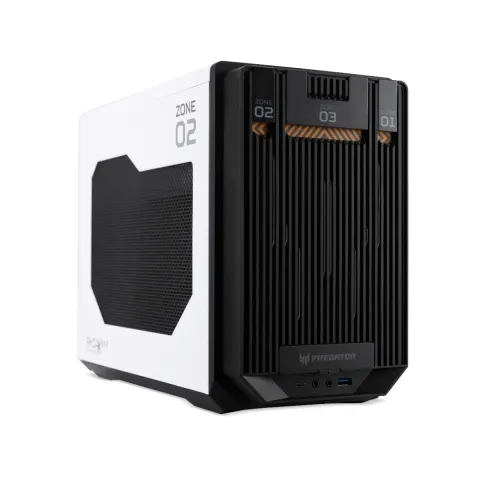 Acer DC.Z3XEE.001 computerbehuizing Desktop Zwart, Wit – afbeelding 1