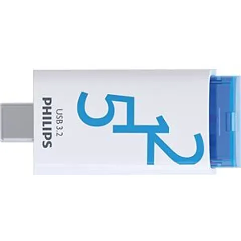 USB stick 3.2 Philips Click USB-C 512GB blauw – afbeelding 1