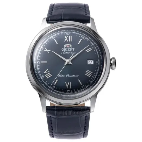 Orient Bambino Men's Blue Leather Strap Watch – image 1