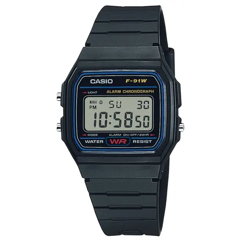Casio Digital Display Black Resin Strap Watch – image 1