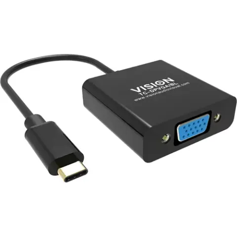 Vision Videoadapter - USB-C männlich zu HD-15 (VGA) – Bild 1