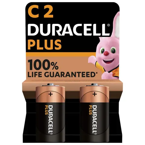 Duracell Plus alkaline C-batterijen, verpakking van 2 – afbeelding 1