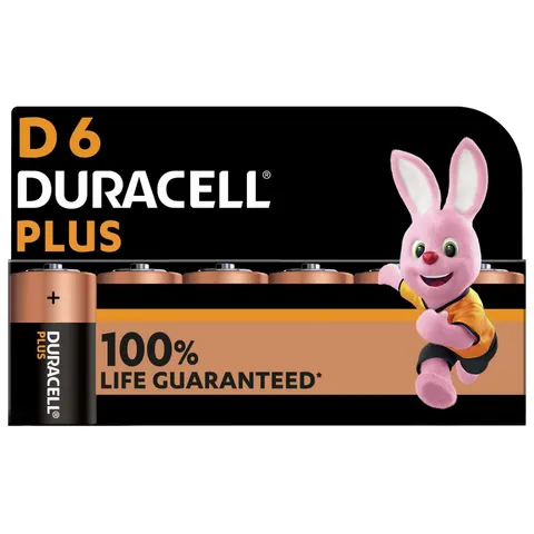 Duracell D Plus Power (6 pack) – afbeelding 1