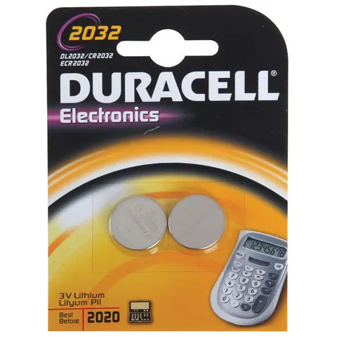 2 Duracell DL/CR 2032 knoopcel batterijen – afbeelding 1