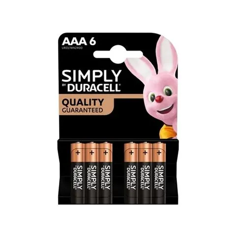 Duracell AAA Simply Battery Alkaline Batteries - 6 Pack – image 1