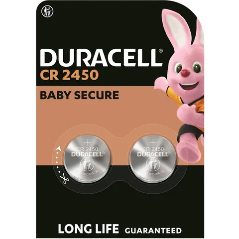 Batterij Duracell knoopcel 2x CR2450 lithium – afbeelding 1
