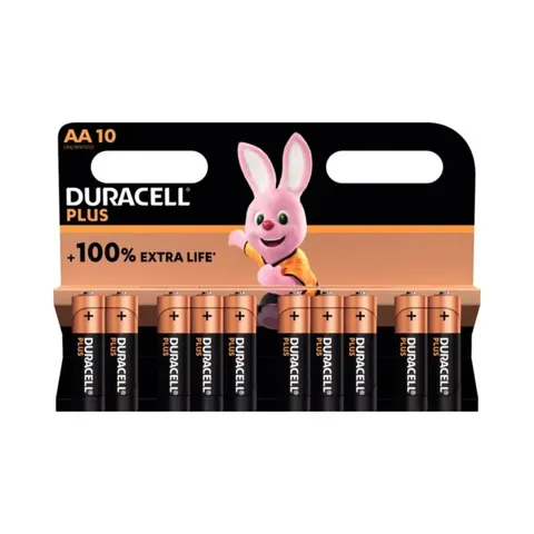 Duracell Plus AA Alkaline Batteries 10 pcs – image 1