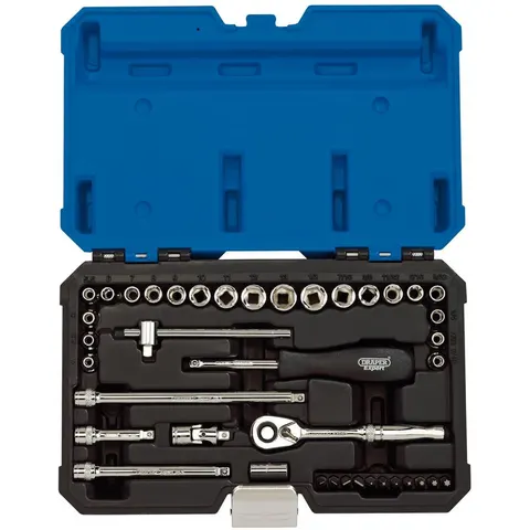 Draper 1/4" doppenset metrisch + inch, 40-delig – afbeelding 1