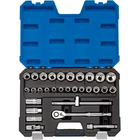Draper 30 Piece 1/2" Drive Hex Socket Set Metric – image 1