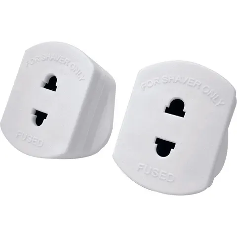 Masterplug SHADC Shaver Adaptor Fused - White – image 1