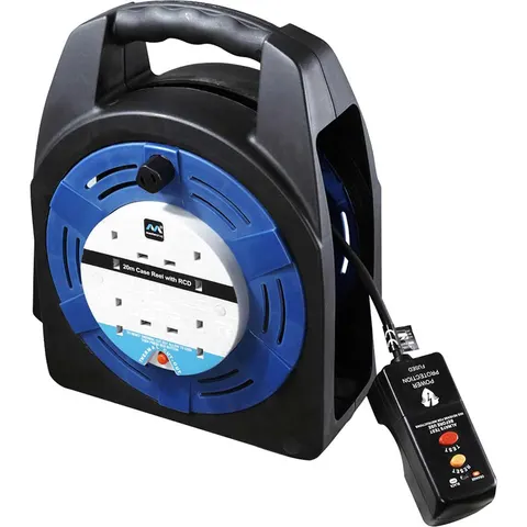 Masterplug 4 Socket RCD and Thermal Cut Out Cable Extension Reel 240v – image 1
