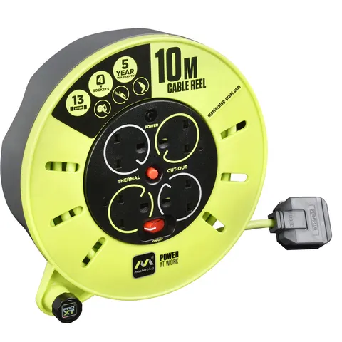 Masterplug Pro-XT 4 Socket 10m Cassette Cable Reel – image 1