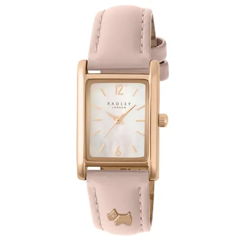 Radley Rose Gold Plated Pink Leather Strap Watch – image 1