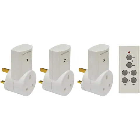 Eagle 3 Way Remote Control Mains Socket Set – image 1