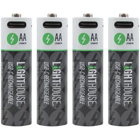 Lighthouse USB-C Rechargeable Li-ion AA Battery – image 1